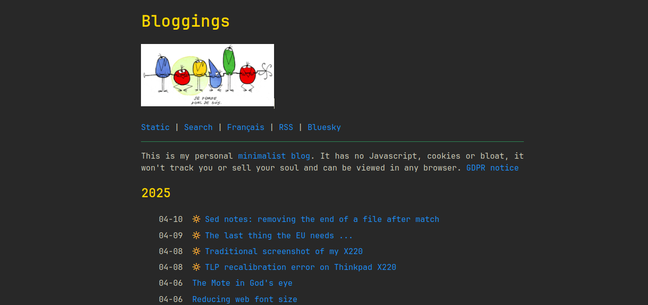 image of blog in Librefox