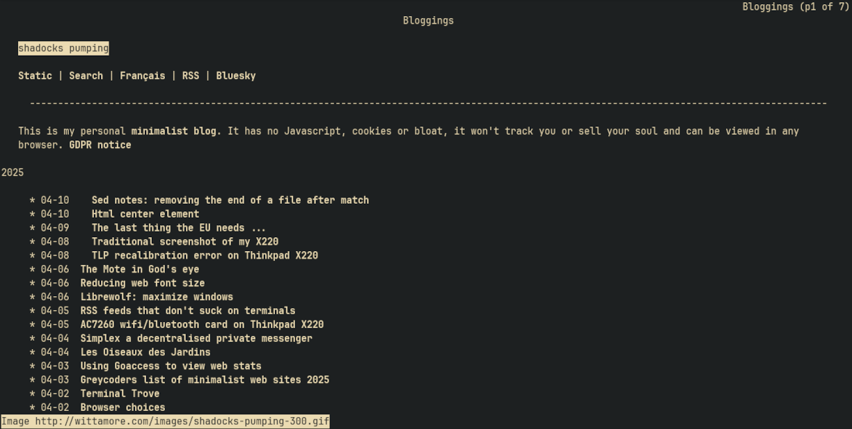 image of blog in Links